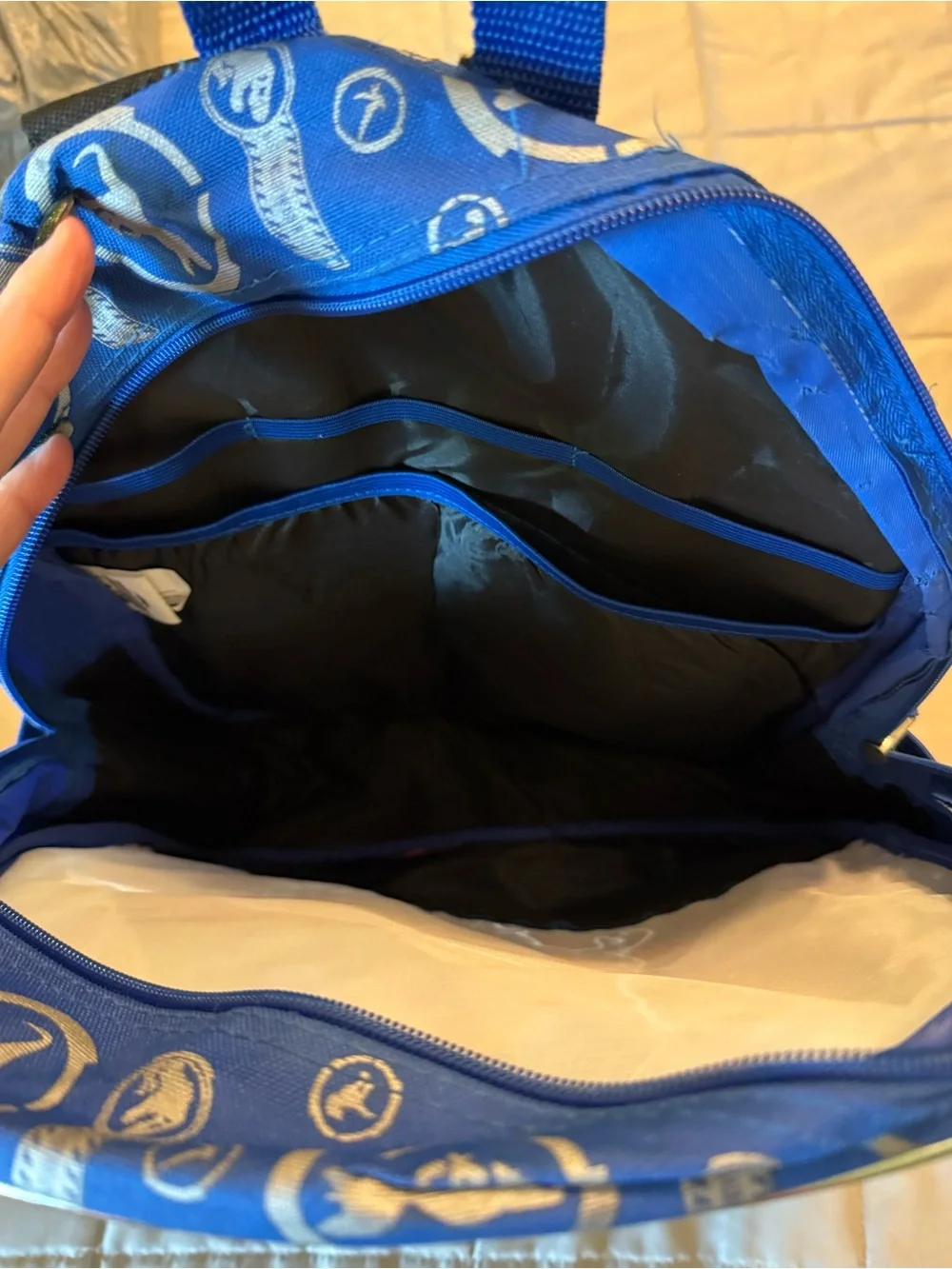Jurassic World Kids Blue Dinosaur Backpack for School